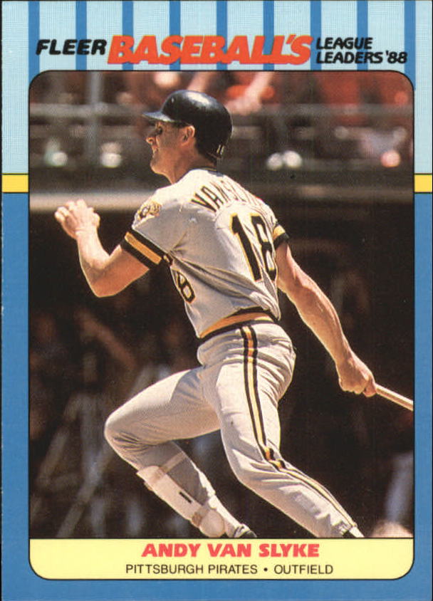 1988 Fleer League Leaders Baseball Cards       043      Andy Van Slyke